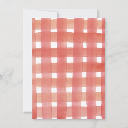 ベリーファースト |かわいいストロベリーガール1st誕生日 招待状 (裏面)