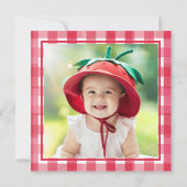 ベリーファースト・ジャイアントストロベリーフォト1st誕生日 招待状 (裏面)