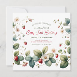 「ベリーファースト」ストロベリー誕生日 招待状