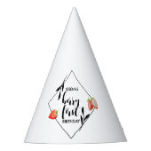 ベリーファースト |誕生日 |いちご |モダン | パーティーハット (正面)