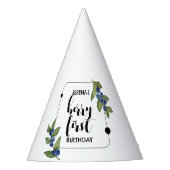 ベリーファースト |誕生日 |ブルーベリーモダン パーティーハット (正面)