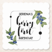 ベリーファースト |誕生日 |ブルーベリー |ミニナル ペーパーコースター (正面)