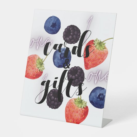 ベリーファースト |誕生日 | Mixed Berry |ギフト 台座サイン (正面)