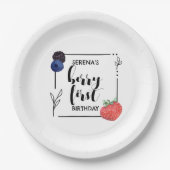 ベリーファースト |誕生日 | Mixed Berry |ミニマル | ペーパープレート (正面)