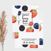 ベリーファースト |誕生日 | Mixed Berry Square サンキューカード