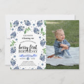 ベリーファーストBlueberry写真 招待状 (正面)