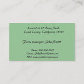 ベリーファームの名刺 名刺 (裏面)