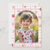 ベリーフォト2つの甘いイチゴ2nd誕生日 招待状 (裏面)