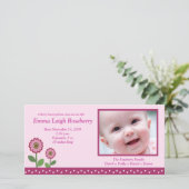 ベリーフラワーガーデン8x4写真誕生のお知らせ 案内状 (スタンド正面)