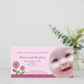 ベリーフラワーガーデン8x4写真誕生のお知らせ 案内状 (スタンド正面)