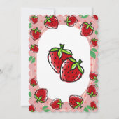 ベリーフリストロベリーファースト誕生日ガールズパーティー 招待状 (裏面)