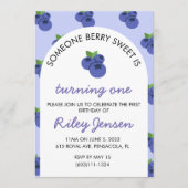ベリーフルーツファースト誕生日パーティーへの招待 招待状 (正面)