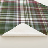 ベリーブッシュ緑と赤の格子縞 シェルパブランケット (3/4)