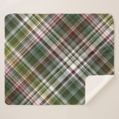 ベリーブッシュ緑と赤の格子縞 シェルパブランケット (正面(横))