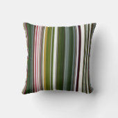 ベリーブッシュ緑と赤ストライプ クッション (裏面)