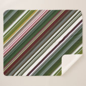 ベリーブッシュ緑と赤ストライプ シェルパブランケット (正面(横))