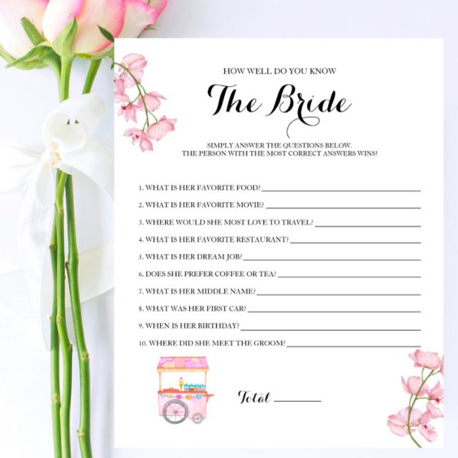 ベリーブライダルシャワーあなたは花嫁ゲームを知っている (クリエイターアップロード済み)