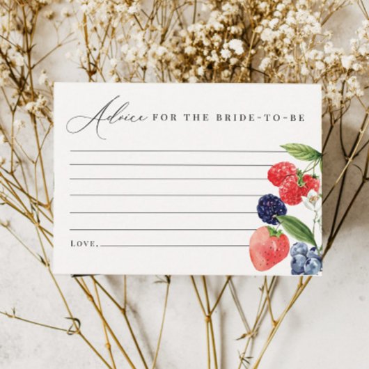 ベリーブライダルシャワーアドバイスカードベリースウィート サンキューカード