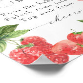 ベリーブライダルシャワーミモサバーステーションサイン ポスター (角)