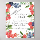 ベリーブライダルシャワーミモサバーステーションサイン ポスター (正面)