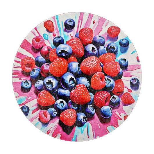 ベリーブラスト：フルーティーおもしろい カッティングボード (正面)