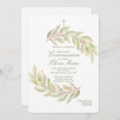 ベリーブランチファーストホリーコミュニオン 招待状 (正面/裏面)