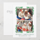 ベリーブランチフレームクリスマスファミリー2写真 シーズンカード (正面/裏面)