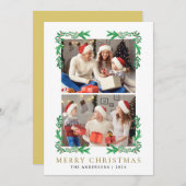 ベリーブランチフレームクリスマスファミリー2写真 シーズンカード (正面/裏面)