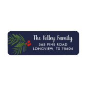 ベリーブランチホリデー差出人住所ラベル ラベル (正面)