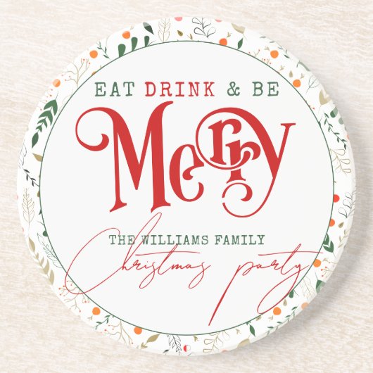 ベリーブランチ食べ、ドリンクBe Merry Christmasパーティー コースター (正面)