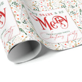 ベリーブランチ食べ、ドリンクBe Merry Christmasパーティー ラッピングペーパー (ロールコーナー)