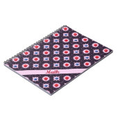 ベリーブリスパターンと名前をカスタムするスパイラル ノートブック (左側)