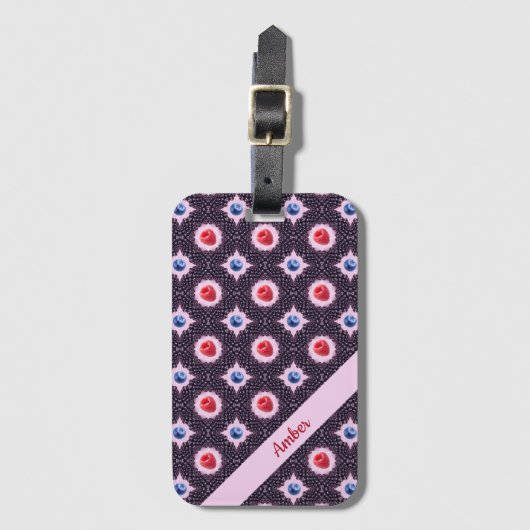 ベリーブリスパターンと名前をカスタムする ラゲッジタグ (正面縦)