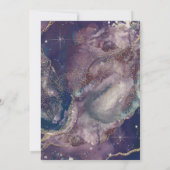 ベリーブルーウォーター色金ゴールドシアルスウィート16 招待状 (裏面)