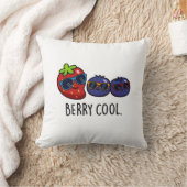 ベリーベカッコいいロおもしろいリーブルーベリープン クッション (ブランケット)