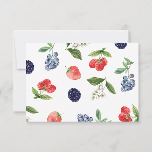 ベリーベビーシャワーアドバイスカードベリースウィート サンキューカード (裏面)