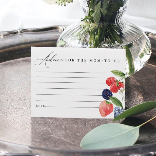 ベリーベビーシャワーアドバイスカードベリースウィート サンキューカード