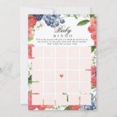 ベリーベビーシャワーベビーギフトビンゴゲーム 招待状 (正面)