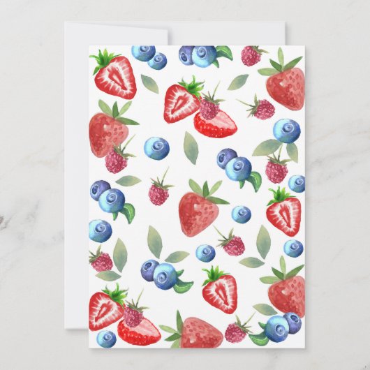 ベリーベビーシャワー招待状ベリースウィートベビー 招待状 (裏面)