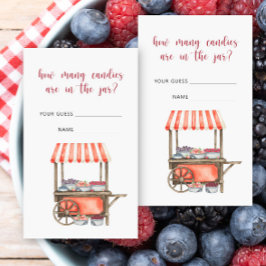 ベリーベビーシャワー - 中のキャンディの数を当ててみて エンクロージャーカード