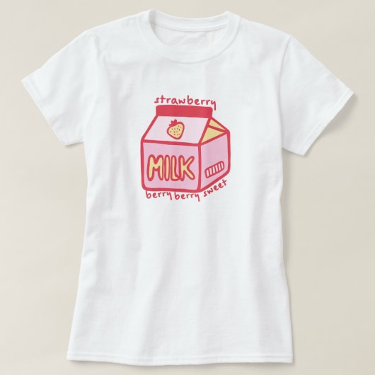 ベリーベリースイートストロベリーミルク Tシャツ (デザイン正面)