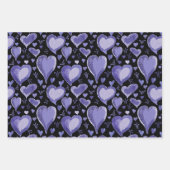 ベリーペリハートパターンスケッチバレンタイン`s Day W ラッピングペーパーシート (正面)