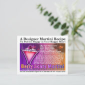 ベリーホラーハロウィーンマルティーニレシピはがき ポストカード (スタンド正面)
