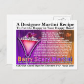 ベリーホラーハロウィーンマルティーニレシピはがき ポストカード (正面/裏面)