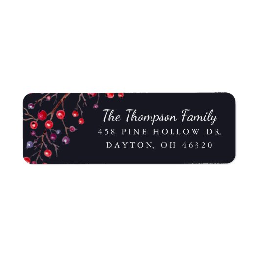 ベリーホリメリーデイ差出人住所 ラベル (正面)