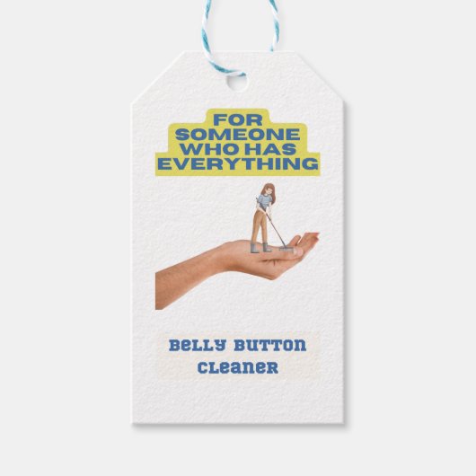 ベリーボタンの清掃員、ジョークのプレゼント、プレゼント。 ギフトタグ (正面)