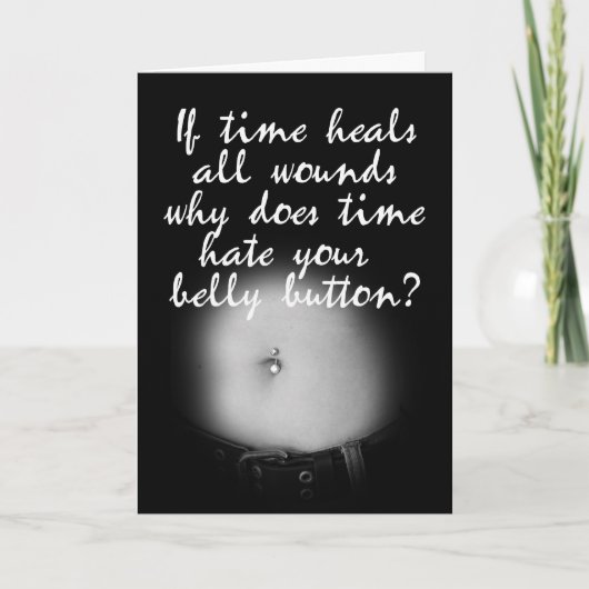 ベリーボタンユーモアのある誕生日カード カード (正面)