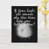 ベリーボタンユーモアのある誕生日カード カード (黄色い花)