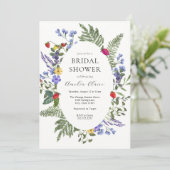 ベリーボホーワイルドフラワーブライダルシャワー 招待状 (スタンド正面)