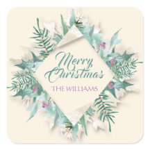 ベリーメリークリスマスハッピーホリデーズダイヤモンドアイボリー